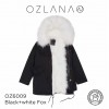 OZLANA AU205001 可替换皮草大衣派克服外套 粉色外壳 防泼水防褪色 