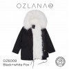 OZLANA AU205001 可替换皮草大衣派克服外套 灰色外壳 防泼水防褪色 