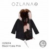 ozlana 皮草大衣 蛋糕粉狐狸毛 防泼水防褪色 黑色外套