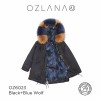 ozlana 蓝色郊狼毛 黑色外套 防泼水防褪色	