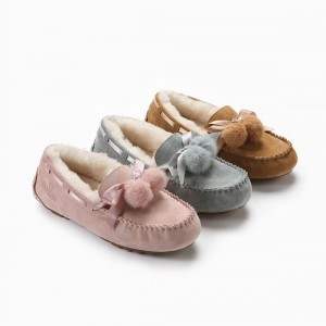 【国内仓】OZWEAR UGG OZW306 女款 若米毛球 莫卡辛鞋 毛豆豆