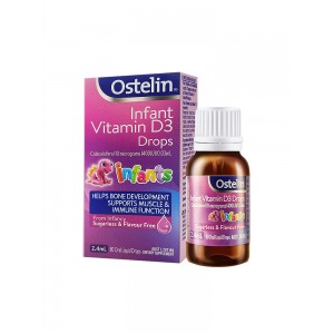 【国内仓】Ostelin  新生儿 维D 滴剂 草莓味 2.4毫升 （加强版）